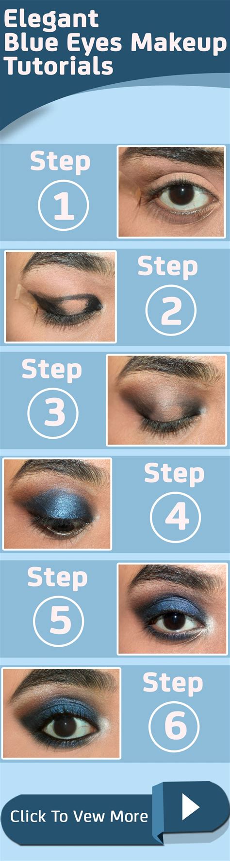 Elegant Blue Eyes Makeup Step By Step Tutorial With Images Makeup