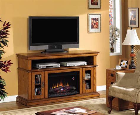 There are several options in each of the main categories, but electric fireplaces rank first when it comes to versatility and easy maintenance. 60'' Brookfield Premium Oak Entertainment Center Electric ...
