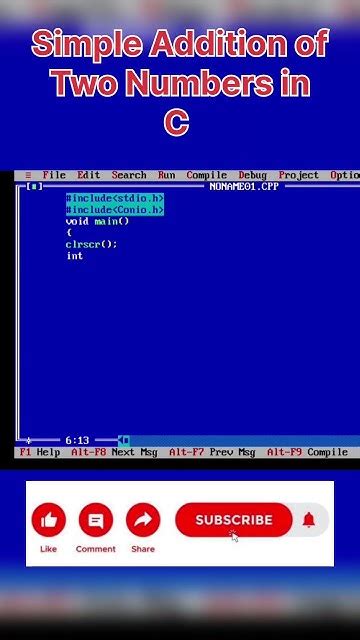 Add Two Numbers In C Program Addition Of Two Numbers Shorts