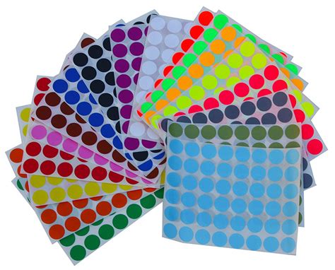 Colored Dot Stickers For Childrens Crafts Games And Arts Royal