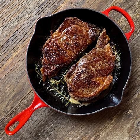 Ribeye Steaks In A Cast Iron Skillet The Salted Potato From Ren E Robinson