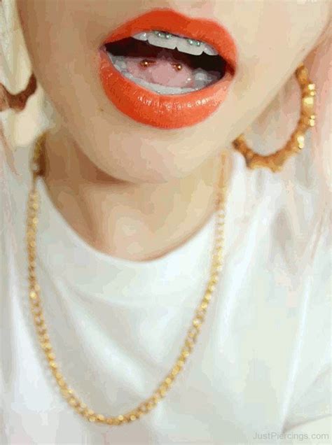 Beautiful Tongue Piercing