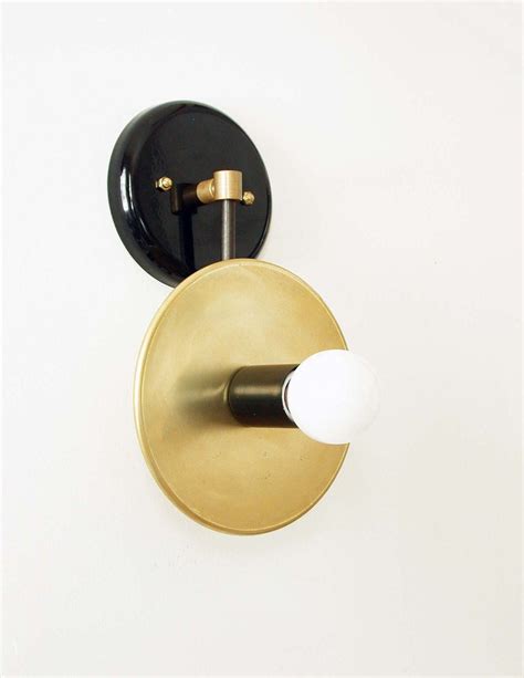 Brass Sconce Black Gold Lamp Wall Lighting Modern Sconce Light Etsy