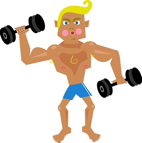 Musculalr Man Workout Clipart Clipground