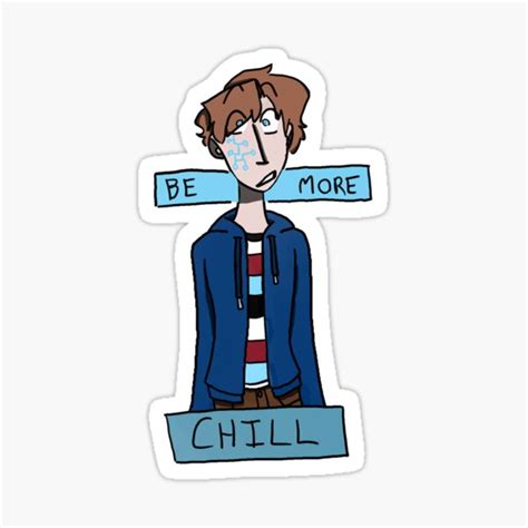 Be More Chill Jeremy Sticker By Differentjasper Redbubble