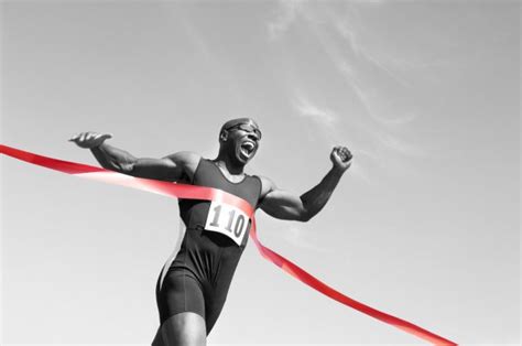 ᐈ A Runner Crossing The Finish Line Stock Images Royalty Free Crossing