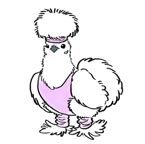 Related Image Chicken Drawing Silkie Chickens Miss Kitty