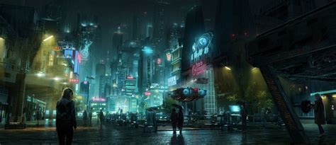 Scifi City Street Shusei Sasaya On Artstation At