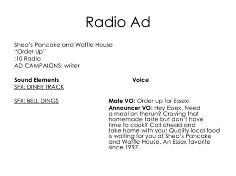 30 Second Radio Commercial Script Free Download Printable Templates Lab