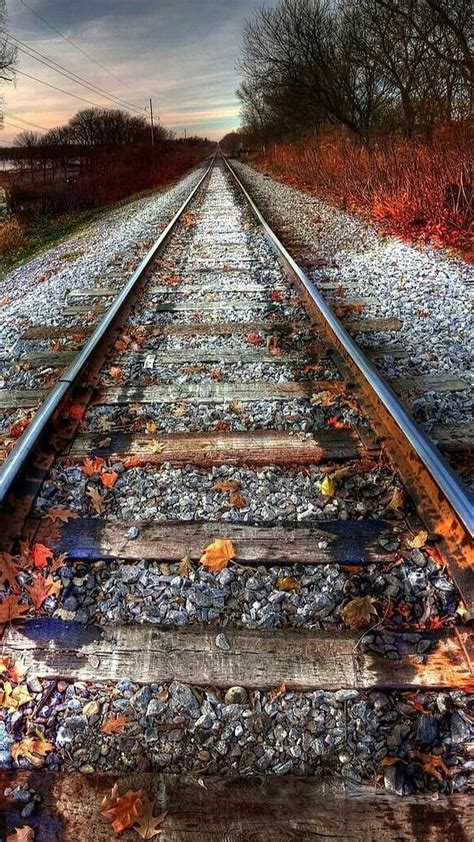 Fall Autumn Nature Road Track Train Hd Phone Wallpaper Peakpx