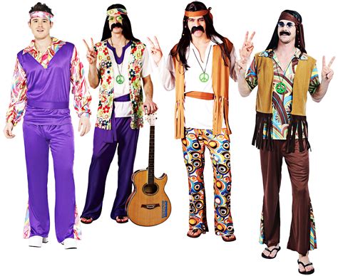 1960s Hippy Mens Fancy Dress Retro Groovy 60s Hippie Psychedelic Adults Costume Ebay