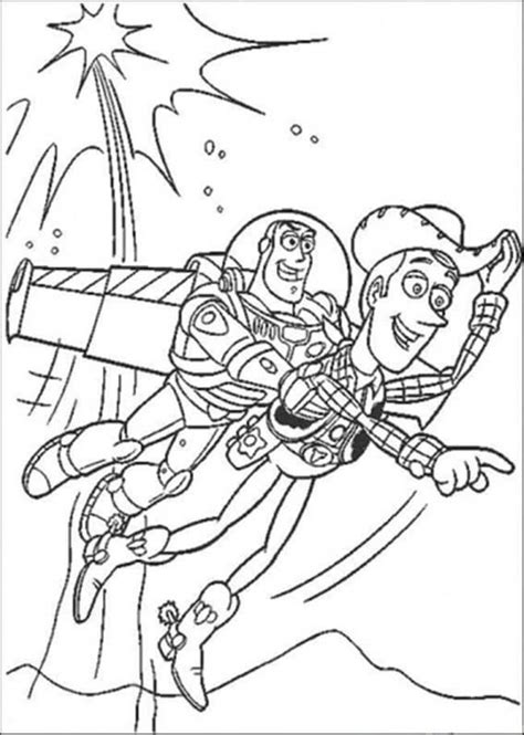 Woody Y Buzz Volando Para Colorear Imprimir E Dibujar Reverasite