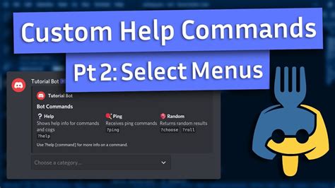 Custom Help Commands 2 Select Menus Python Discord Bot Youtube
