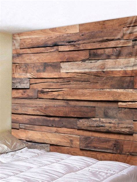 Uneven Wood Planks Print Wall Art Tapestry Printed Tapestries