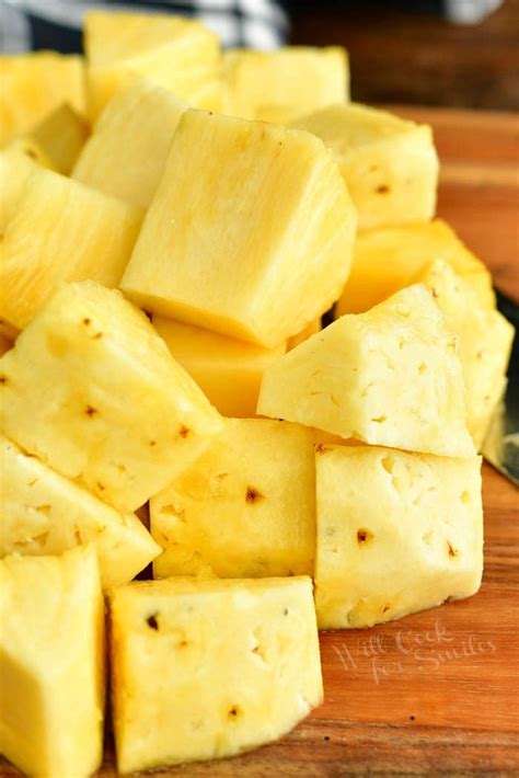 How To Cut A Pineapple Instructions Recipe Cart