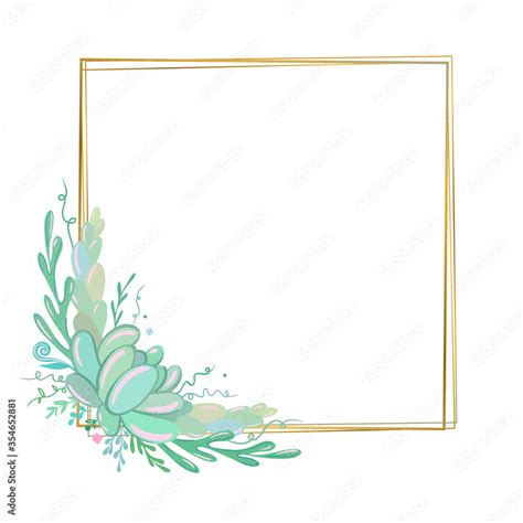 Vector Editable Wedding Invitation Template Floral Frame With