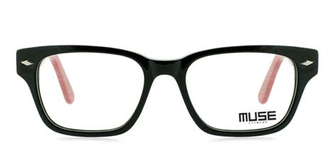 muse rocco black w red prescription eyeglasses from 108