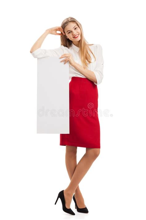 The Girl With A Blank Form Stock Image Image Of Casual 134182607