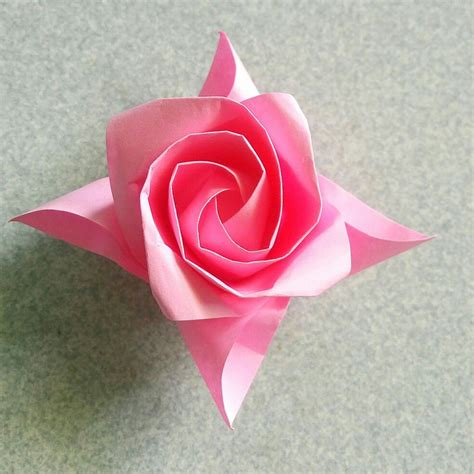160211 Masahiro Rose Origami Arts And Crafts Rose Flowers Pink