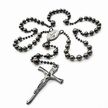 Rosary Wwi Battle Combat Beads Gunmetal Rugged