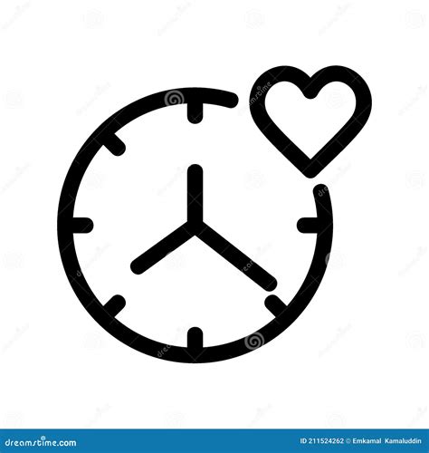 Zeit Der Liebe Symbol Oder Logo Isoliert Zeichen Symbol Vektor