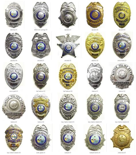 City Police Badges A Through Fz