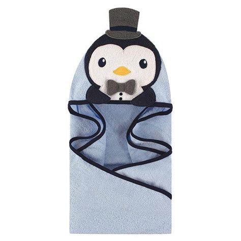 Luvable Friends Animal Hooded Towel Embroidery Mrpenguin