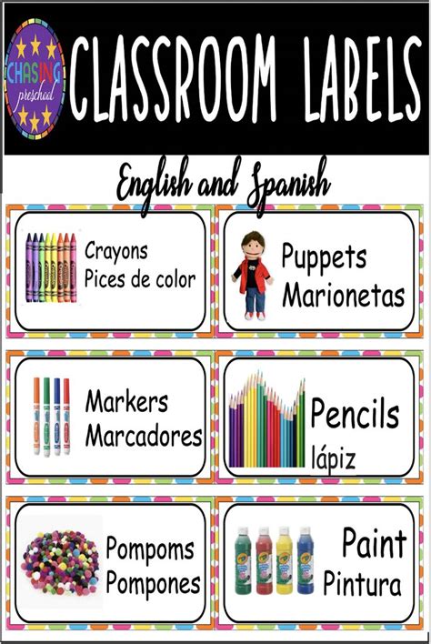 Free Printable Classroom Labels In Spanish And English