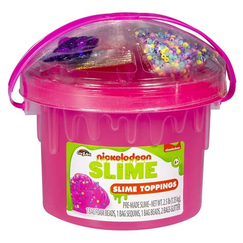 Cra Z Art Nickelodeon Slime 3lb Bucket With Toppings Pink Blue Or