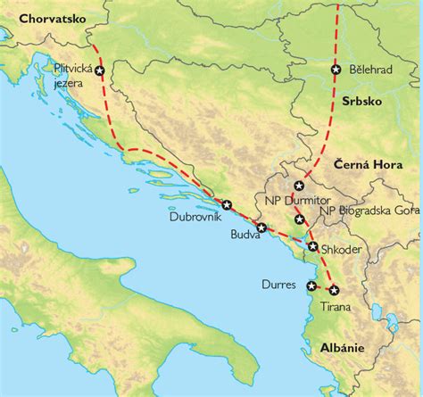Poznávací Zájezd Srbsko Černá Hora Albánie Chorvatsko