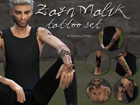 The Best Zayn Malik Tattoo Set By Lilisimmer Sims 4 Tattoos Sims 4