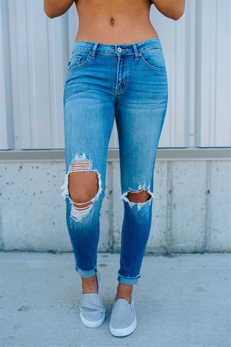 Courtney Distressed Skinny Jeans Cute Ripped Jeans Girls Ripped