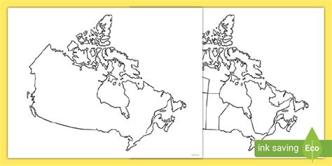 Printable Blank Map Of Canada No Labels Teacher Made