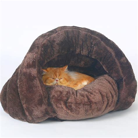 Pet Bed For Cats Dogs Soft Nest Kennel Bed Cave House Sleeping Bag Mat
