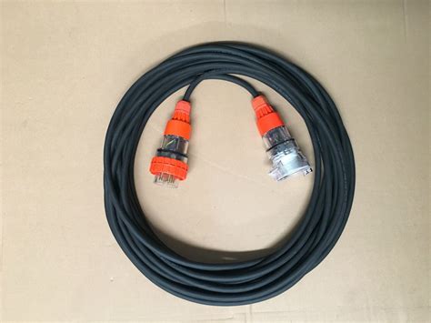 32 Amp 30m Extension Lead 3 Phase 4 Pin 415v 32a Cable 40mm² Rubber