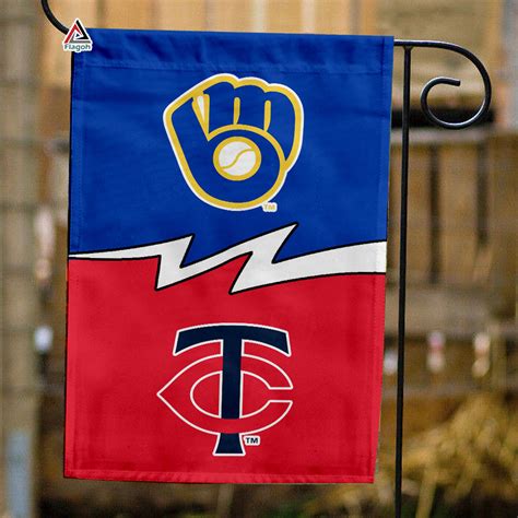 Enhance Your Home Decor With Brewers Vs Twins House Divided Flag Mlb