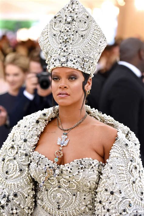 Rihanna Attends The Costume Institute Benefit Gala Met Gala 2018 At