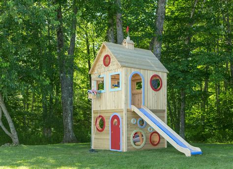 Cedarworks Outdoor Playhouse 426 Two Stories High And Loaded With Fun
