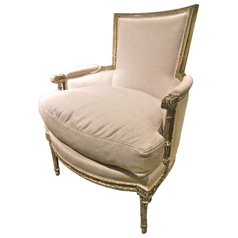 18th Century French Louis Xvi Painted Bergere At 1stdibs