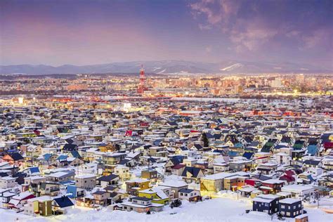 Asahikawa Japan Winter Cityscape In Hokkaido Ct Music