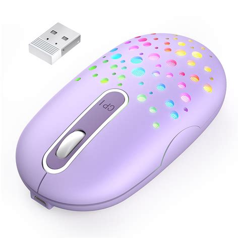 Led Wireless Mousecolor Changing Mouse With Honeycomb Shell