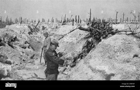 World War I 1914 1918 French Soldiers In Trench Taken From Germans In