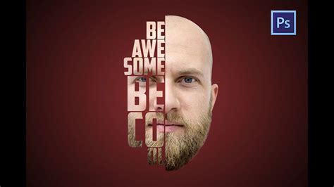 How To Create Half Face Typography I Text Portrait Tutorial Photoshop