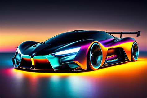 Lexica Futuristic Bmw Supercar With Glowing Effects