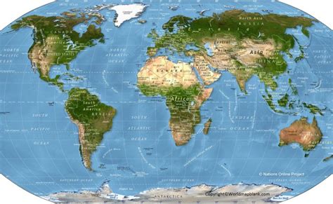 Physical Map Of World World Physical Map Printable World Map Physical