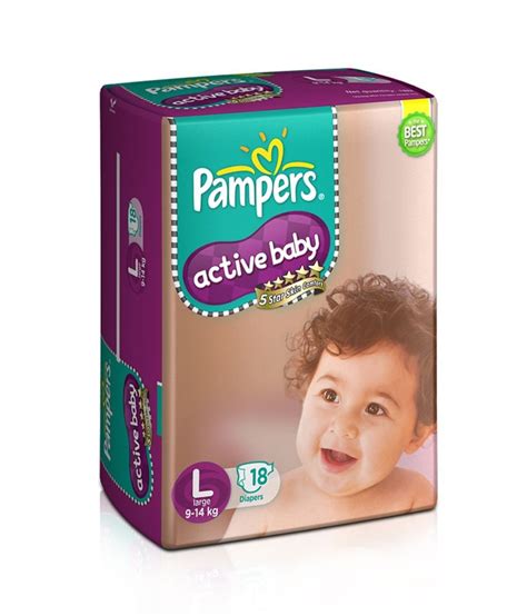 Pampers Active Baby Diapers Large Size 18 Pc Pack Buy