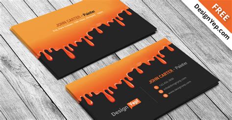 When you walk into a room, it should make you. Free Painting Business Card PSD Template - DesignYep