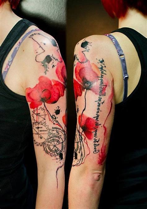 60 Beautiful Poppy Tattoos Cuded Watercolor Poppy Tattoo Tattoo