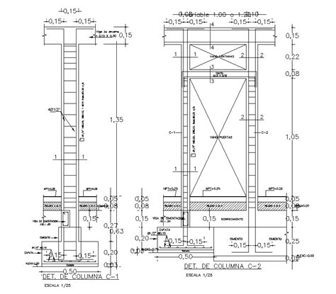 Column Section Autocad Drawing Download Dwg File Cadbull