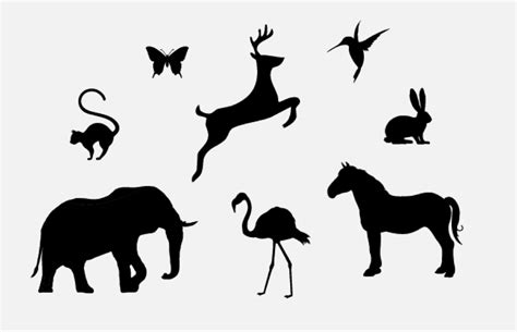 Wildlife Animals Silhouette Stencil Free Dxf File Free Download Dxf